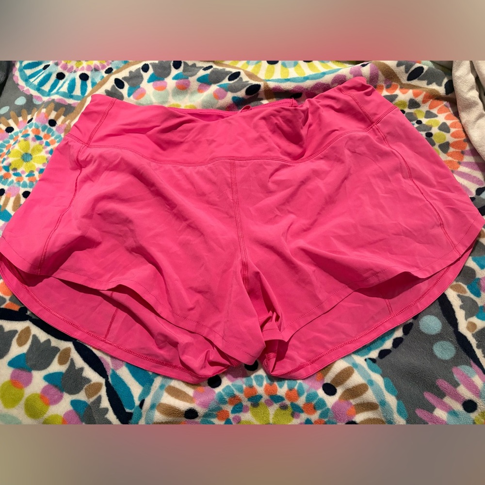 Lululemon Speed Up Hot Pink Shorts
